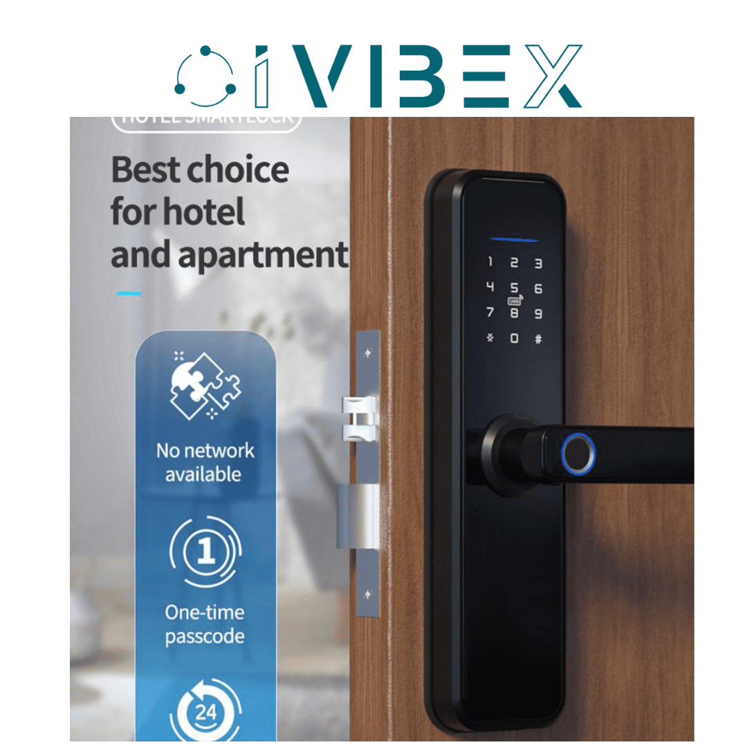 Fingerprint passcode keyless lever touchscreen