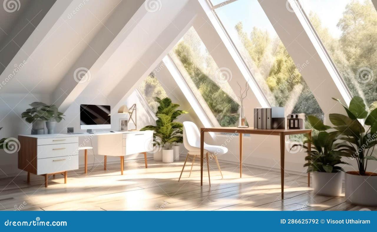 White Interior of Workplace at Home Office for Remote, Work Bright ... White Interior of Workplace at Home Office for Remote, Work Bright ...